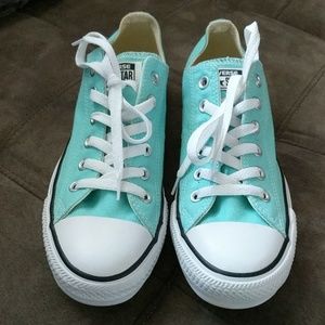 NWOT light teal converse